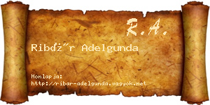 Ribár Adelgunda névjegykártya